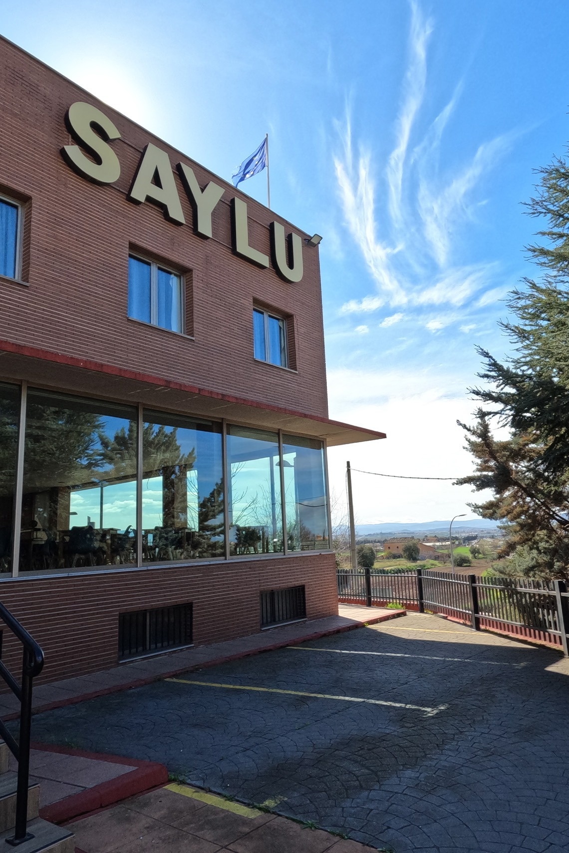 a building with the word saylu on it