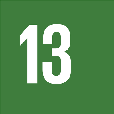 Offizielles Icon des Nachhaltigkeitsziels 13 der Vereinten Nationen, Klimaschutz