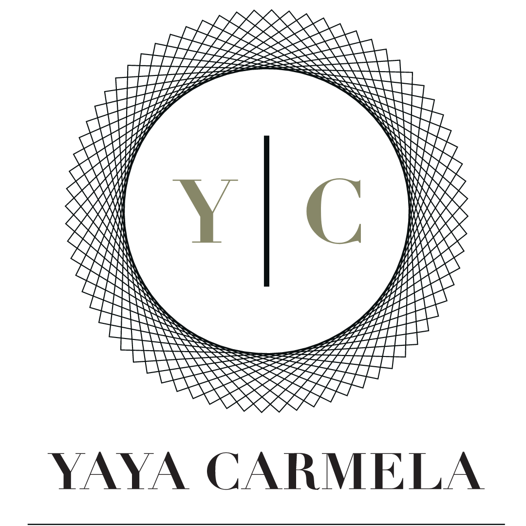 a logo for yaya carmela with the letters y and c in a circle
