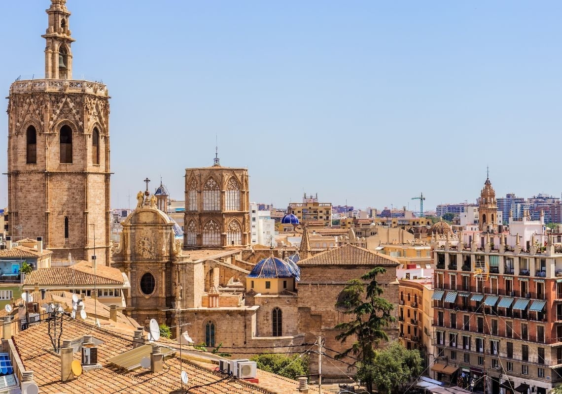 Vista panoramica di Valencia, perfetta per un weekend: visita la città con Sea You Hotel Valencia.