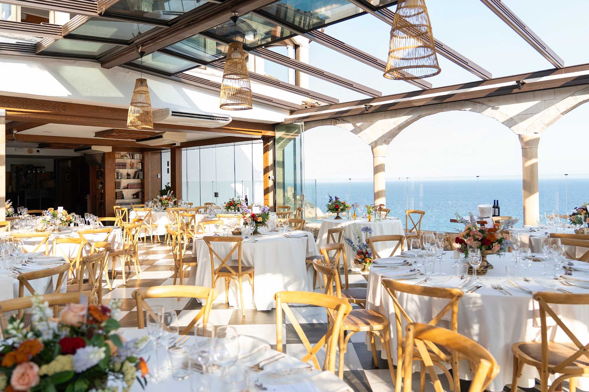 Roger De Flor By Seleqtta event hall with sea views.