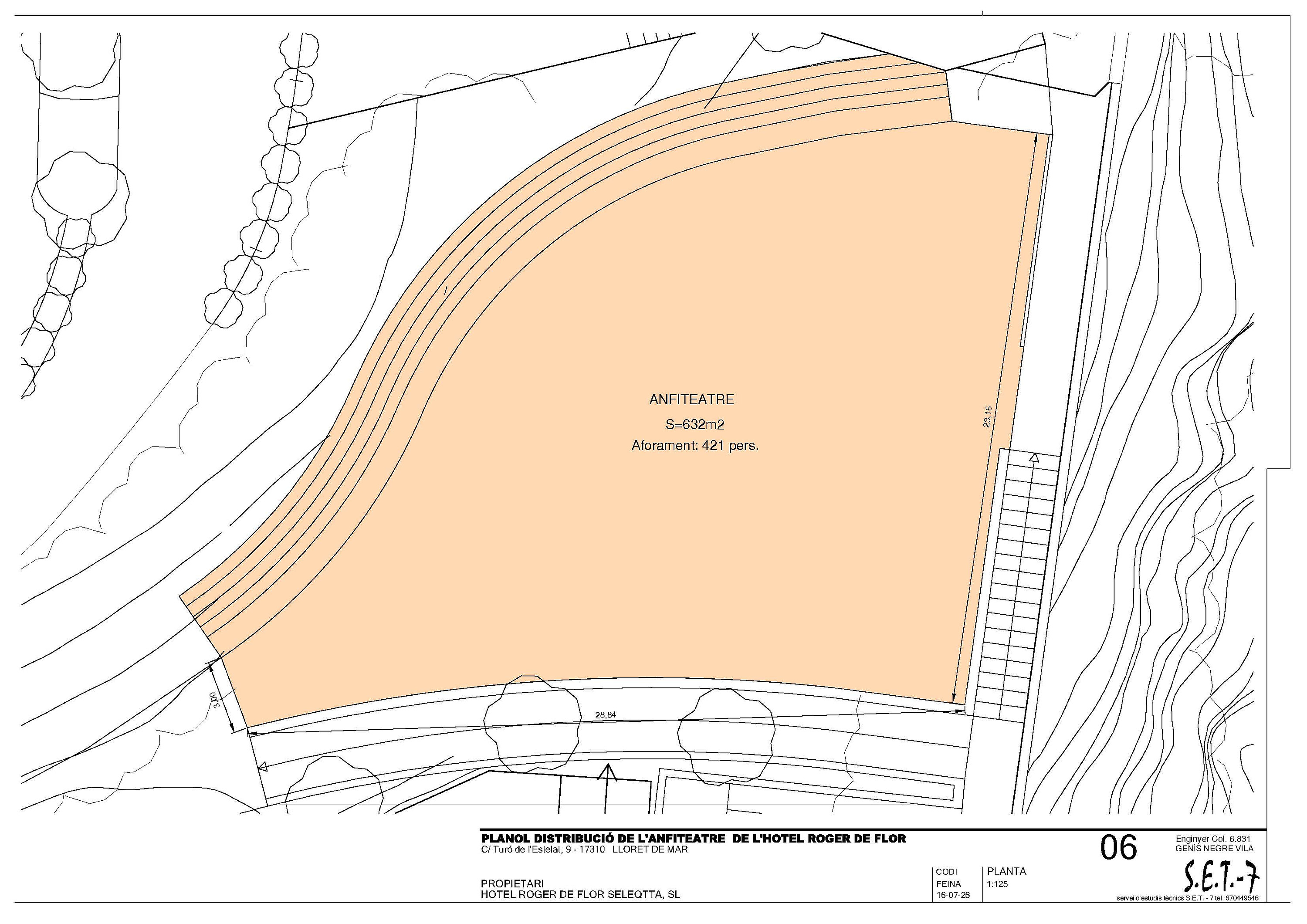 Grundriss des Amphitheaters im Roger De Flor By Seleqtta Roger de Flor, Lloret de Mar