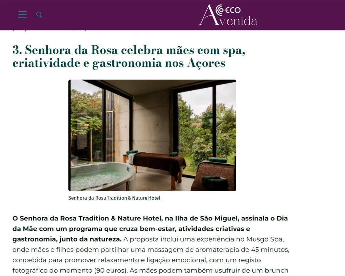 Senhora da Rosa spa e massagem de aromaterapia no Senhora da Rosa Tradition & Nature Hotel, Açores.
