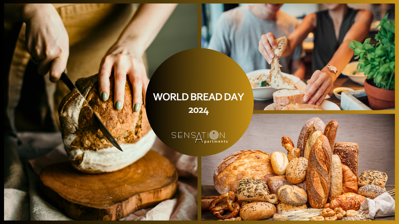 a poster for world bread day in 2024