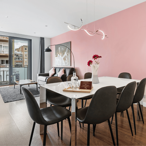 Dining and living room 3-bedroom apartment