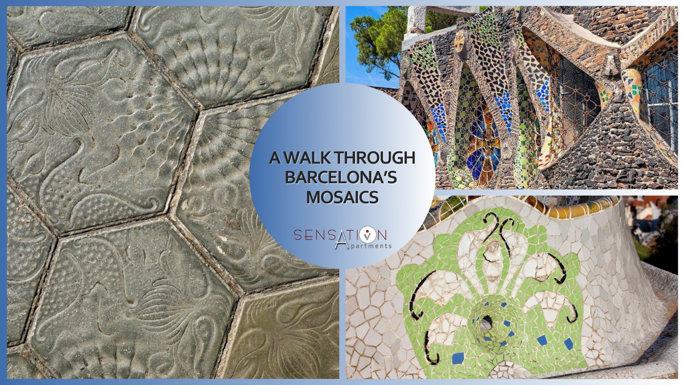 Mosaicos de Barcelona: un paseo por el arte y diseño de Sensation Un paseo por los mosaicos de Barcelona | Blog Sensation Apartments Barcelona.