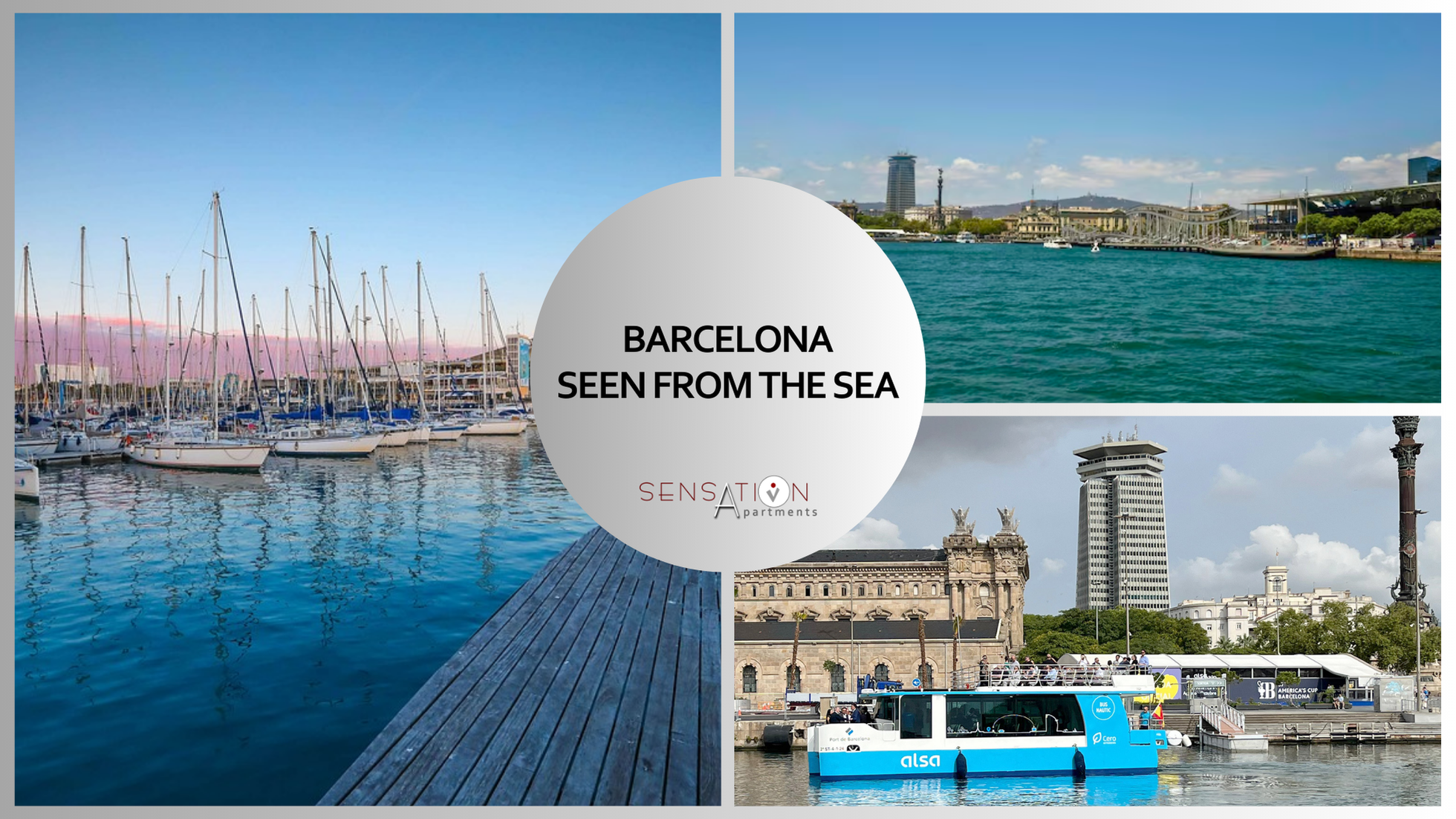 
              Barcelone vue de la mer