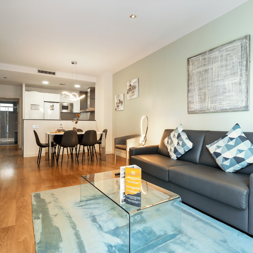 Living room and dining room 2-bedroom apartment