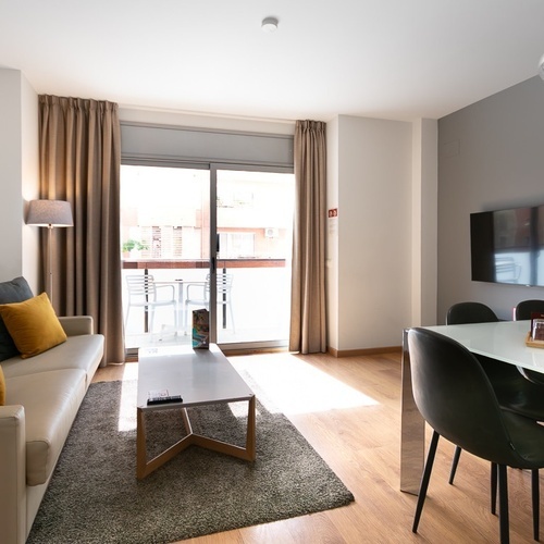 Living room and dining room 2-bedroom Apartment 