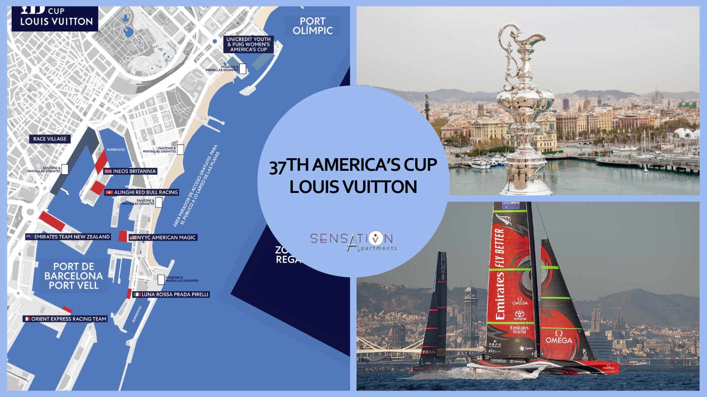 eine Karte zeigt die 37th america 's cup in louis vuitton