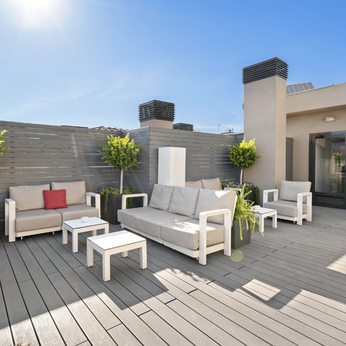 Chill-out area of the Terrace with Sagrada Familia view