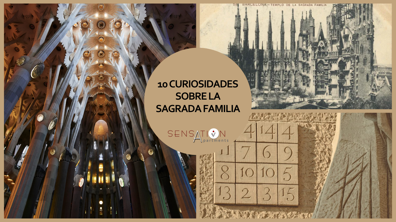 un collage d' images avec le titre 10 curiosidades sobre la sagrada familia