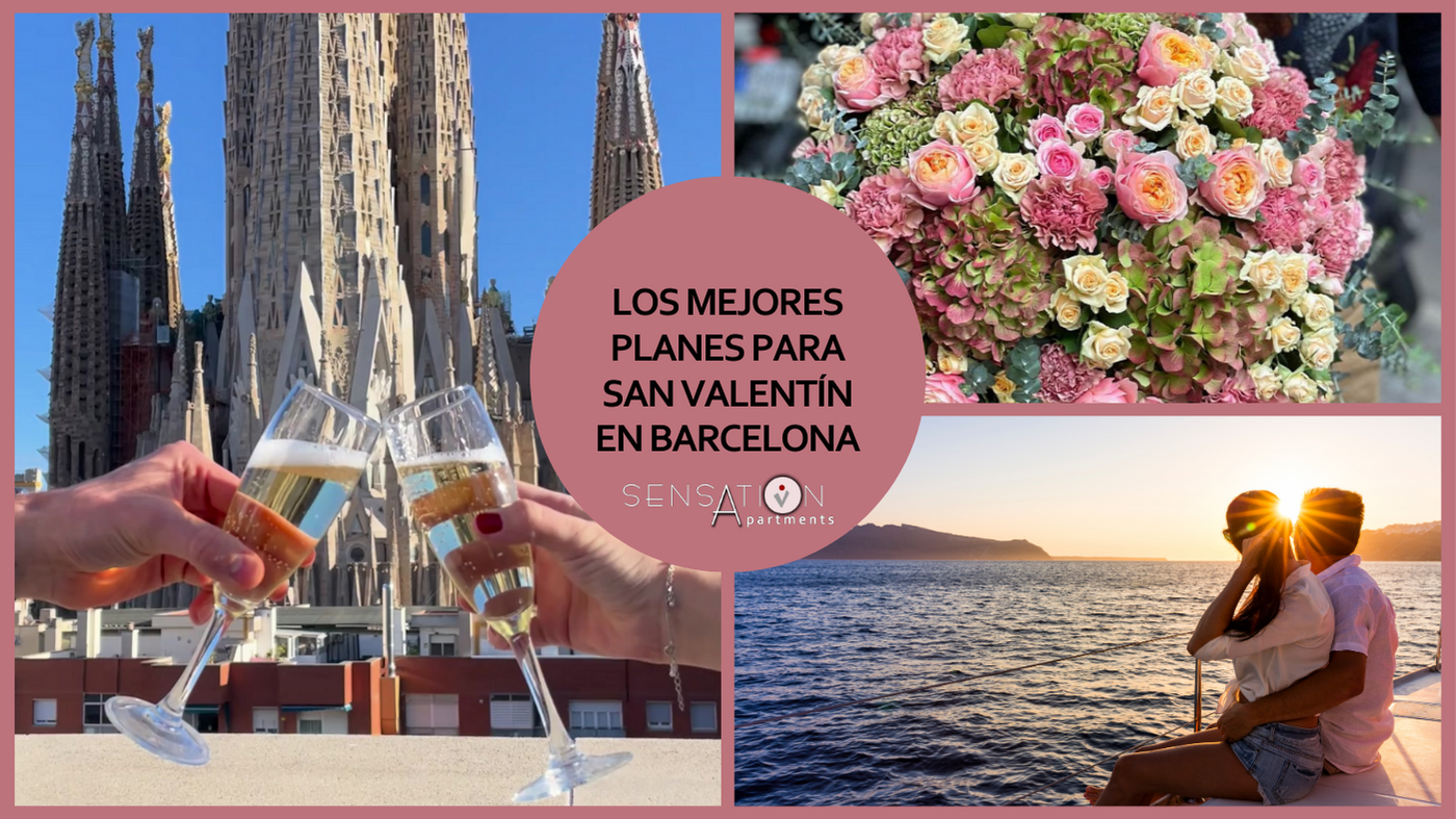 un collage de photos avec les mots los mejores planes para san valentin en barcelona