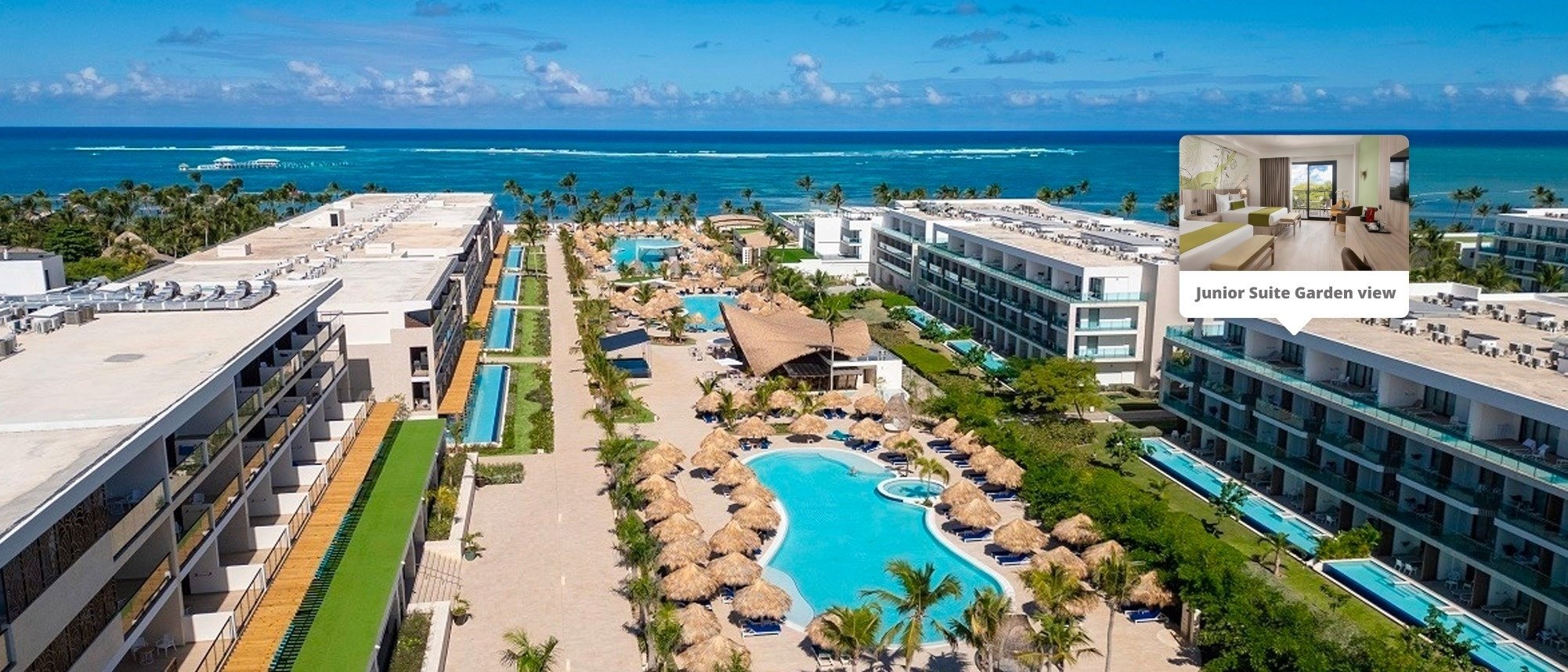 une vue aérienne de l' hôtel junior suite garden view