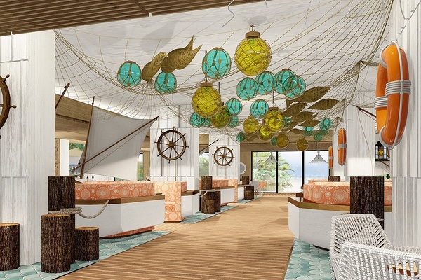a restaurant decorated to look like a ship