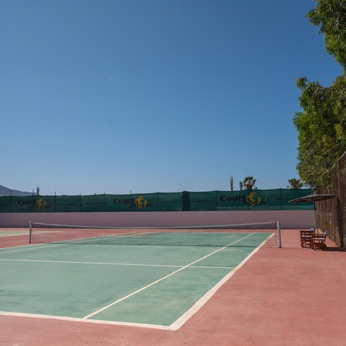 a tennis court with the word court on the side