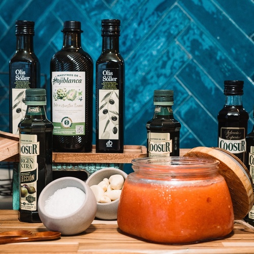 Azeite premium e ingredientes gourmet, ideal para eventos corporativos Smy.