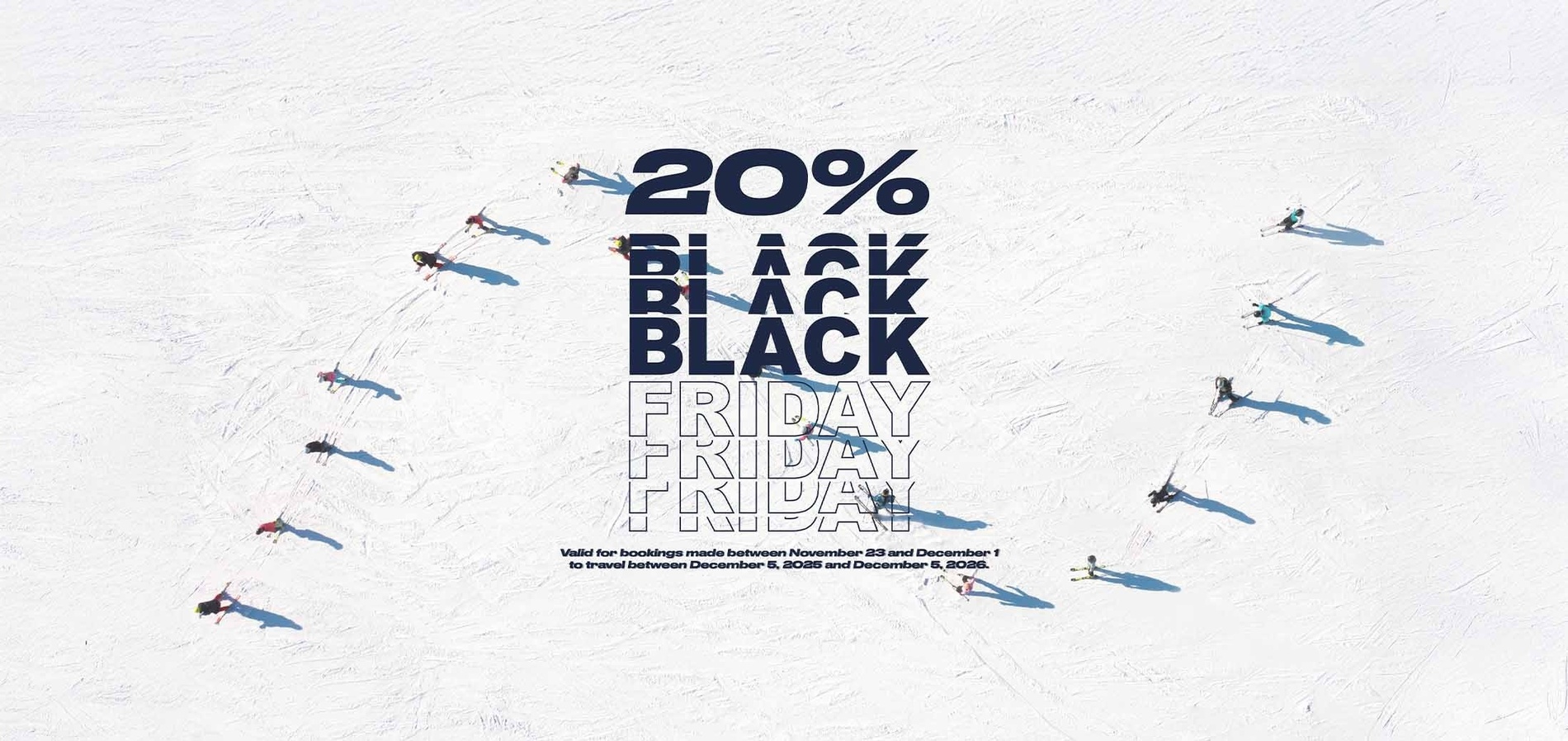 a snowy mountain covered in black friday sale tape