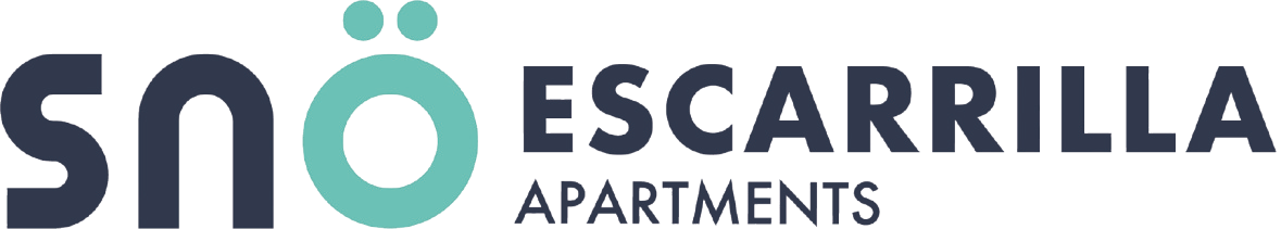 un logotipo azul y turquesa para apartamentos escarilla