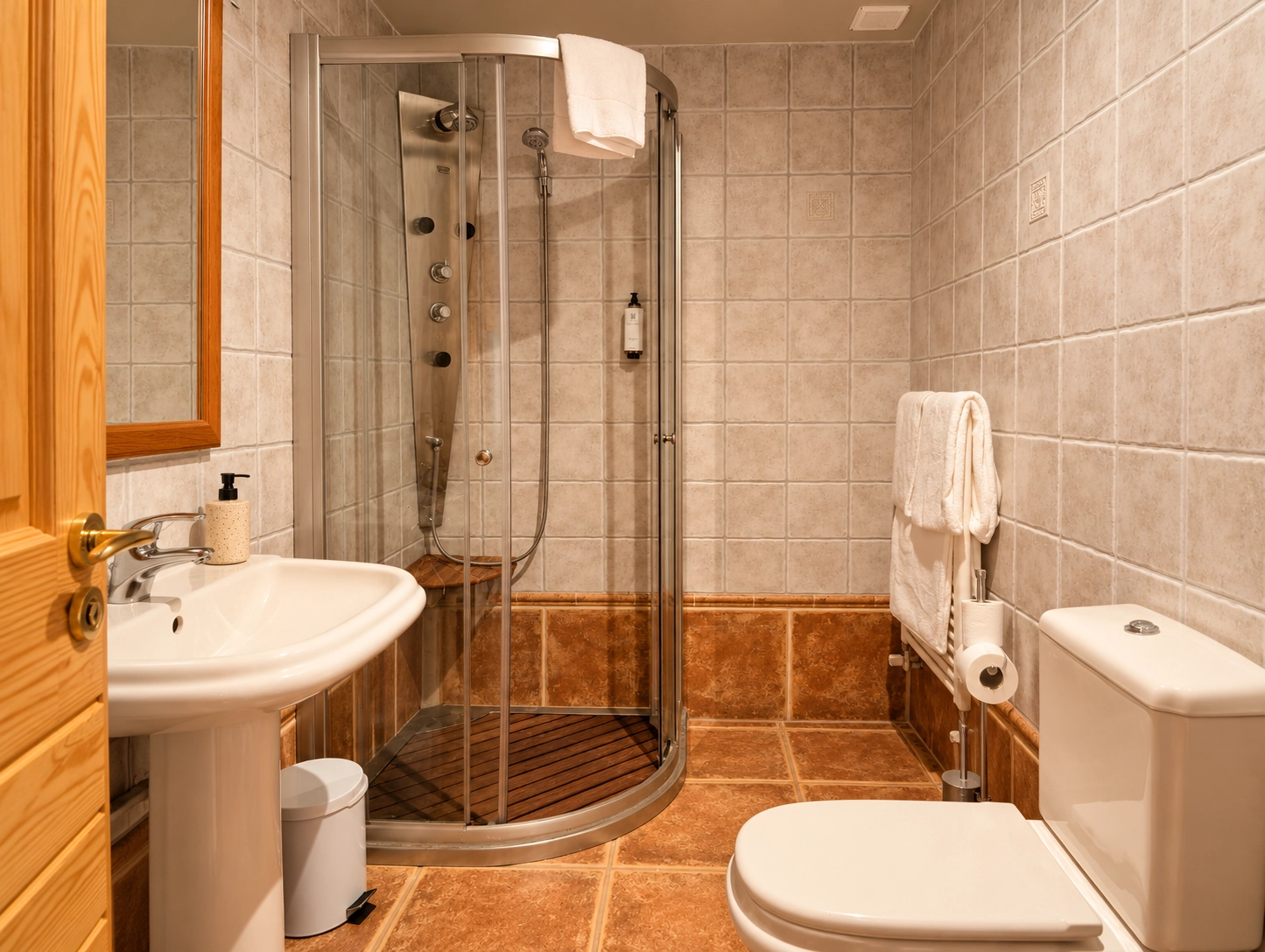 Habitación acogedora con cama, silla y ventana en Apartamentos Escarrilla.