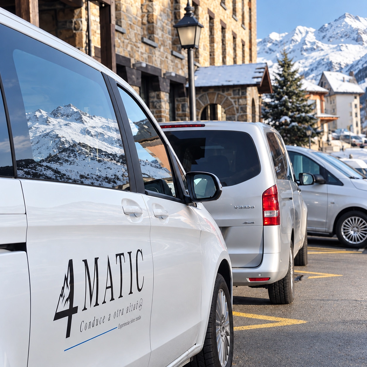 4MATIC luxury transfer vehicles at SNO: Formigal.