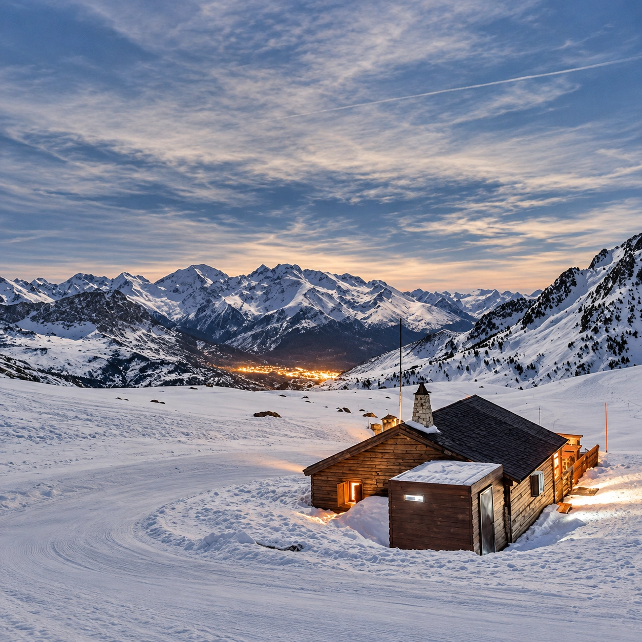Hotel SNO: Formigal, acogedora cabaña nevada con vistas a las montañas.