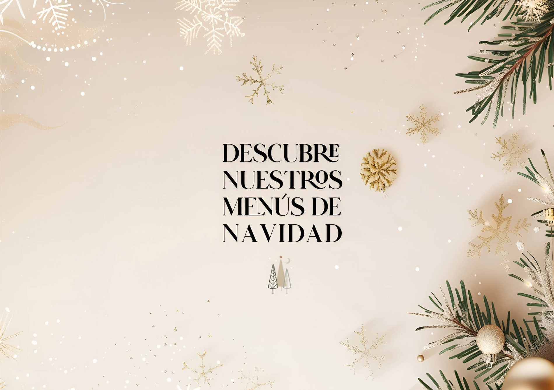 un cartel que dice descubre nuestros menús de navidad