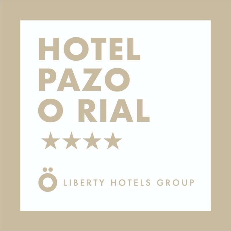 un logotipo para pazo o rial con cinco estrellas