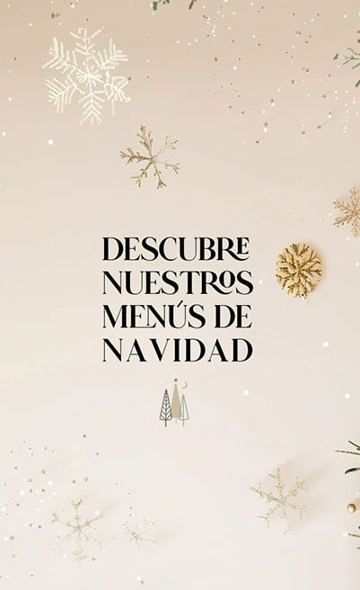 un cartel que dice descubre nuestros menús de navidad