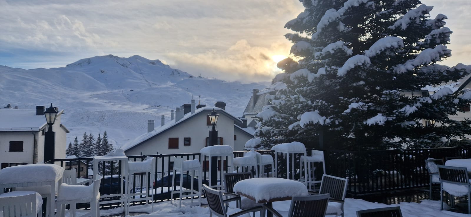Winter mountain landscape with snow-covered trees, Gallery | SNÖ Villa de Sallent Hotel