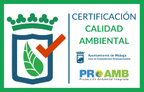 un cartel verde que dice certificación calidad ambiental