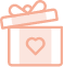 Caja de regalo con corazón para Moon Dreams Portomagno.