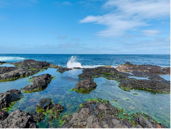 Sul Villas & Spa hotel with natural ocean pools and pier on a volcanic island in Portugal.