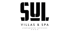 a black and white logo for sul villas & spa