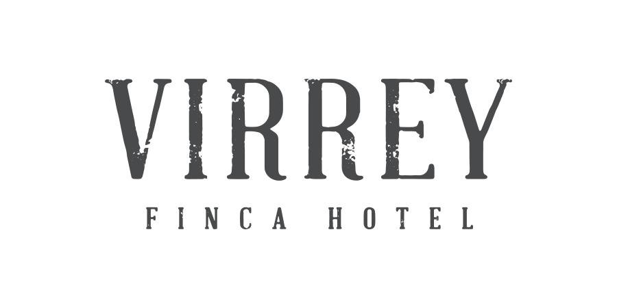 a black and white logo for virrey finca hotel