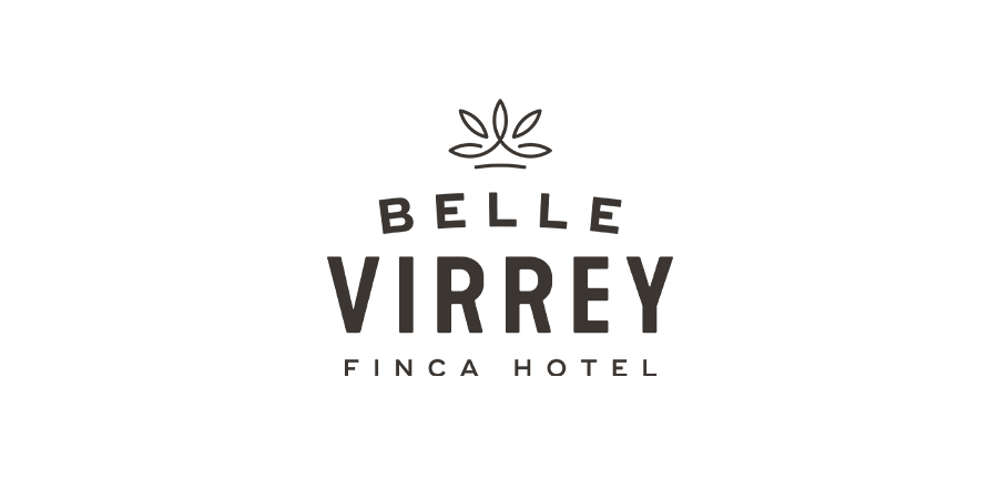 Summum: Logo del Virrey Finca Hotel en gris texturizado.