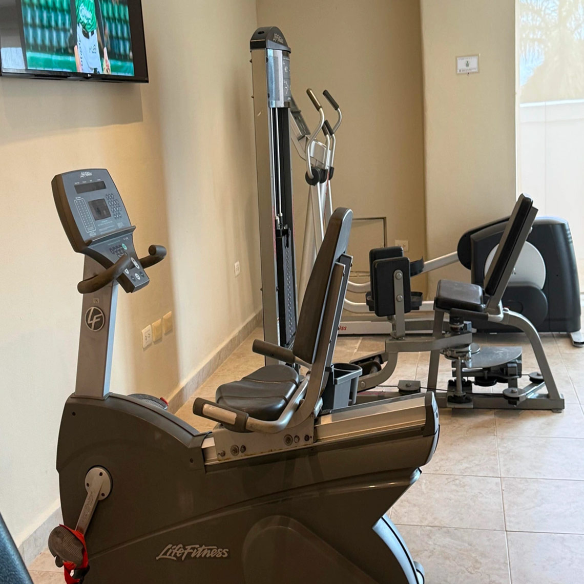 Ocean Spa Hotel | Official Page: A well-equipped gym featuring recumbent bikes and cardio machines.