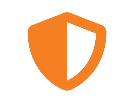 Orange shield icon, representing security and safety for your Sunset Hotels Collection: Corporativa stay.