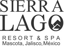 a black and white logo for sierra lago resort & spa .