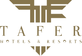 a logo for tafer hotels and resorts with a bird on it