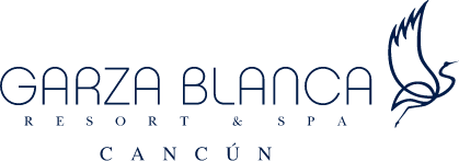 a logo for garza blanca resort & spa cancun