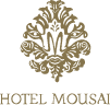 a logo for a hotel called hotel mousai