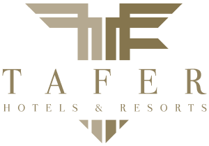 un logotipo para hoteles y resorts tafer