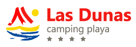 un logotipo para las dunas playa de camping