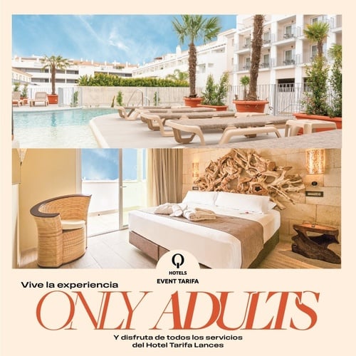 an advertisement for a hotel for only adults