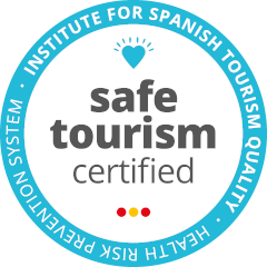 un sello azul y blanco que dice instituto de turismo español certificado