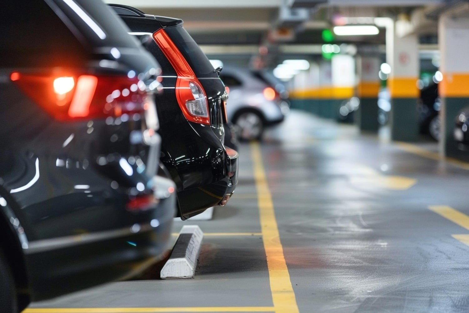 Tequendama Corporate Parking: Vehicles parked in underground garage.