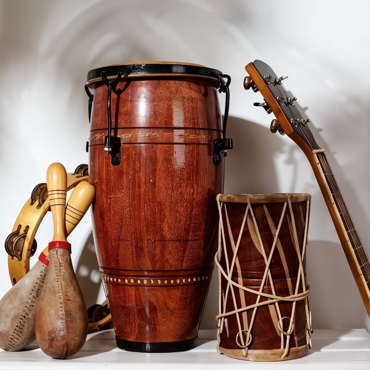 Musical instruments: percussion and guitar, perfect for Tequendama: Corporativa events.