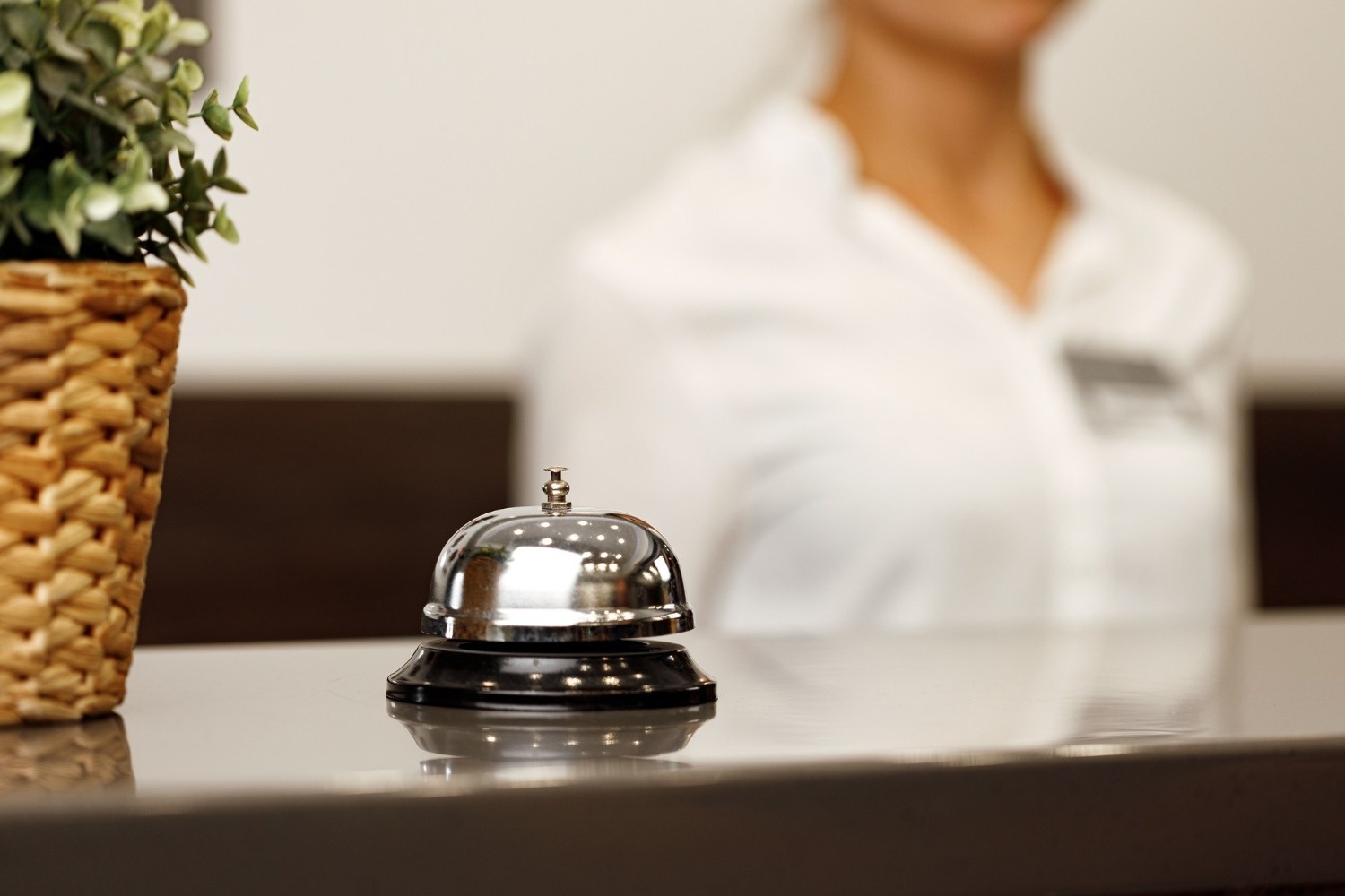 Campana de recepción en el Hotel Tequendama: Corporativa lista para su servicio.