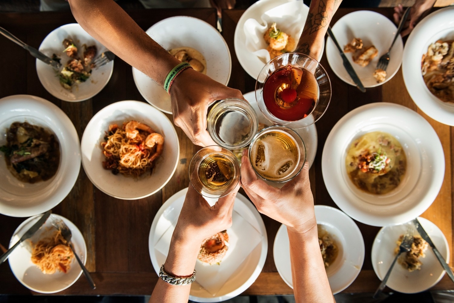 Enjoy shared dining at Tequendama: Corporativa, featuring delicious dishes and drinks.